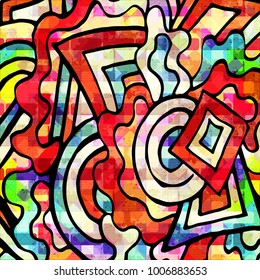 abstract color pattern in graffiti style for your design