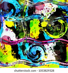 abstract color pattern in graffiti style. Quality vector illustration for your design