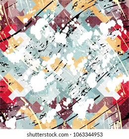 abstract color pattern in graffiti style quality vector illustration for your design