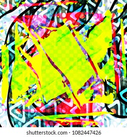 abstract color pattern in graffiti style quality vector illustration for your design