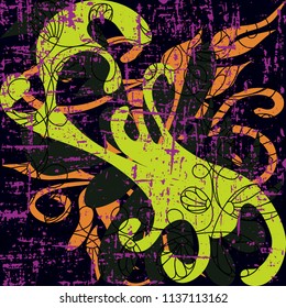abstract color pattern in graffiti style Quality vector illustration for your design
