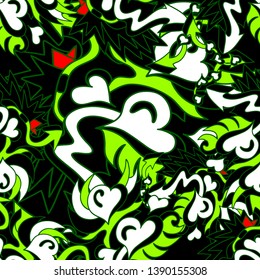 abstract color pattern in graffiti style Quality illustration for your design