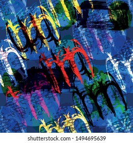 abstract color pattern in graffiti style 