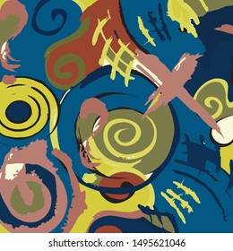 abstract color pattern in graffiti style quality illustration for your design