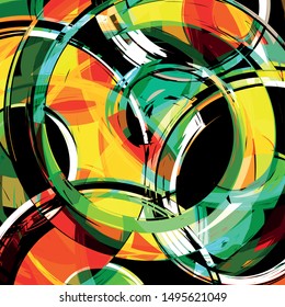 abstract color pattern in graffiti style quality illustration for your design