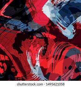 abstract color pattern in graffiti style quality illustration for your design