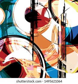 abstract color pattern in graffiti style quality illustration for your design