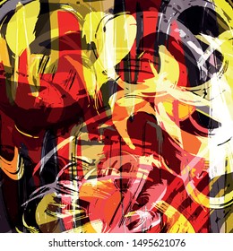 abstract color pattern in graffiti style quality illustration for your design