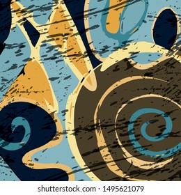 abstract color pattern in graffiti style quality illustration for your design