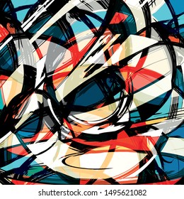 abstract color pattern in graffiti style quality illustration for your design