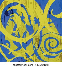 abstract color pattern in graffiti style quality illustration for your design