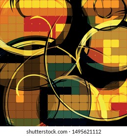abstract color pattern in graffiti style quality illustration for your design