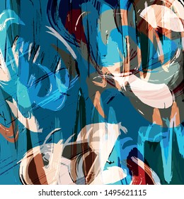 abstract color pattern in graffiti style quality illustration for your design
