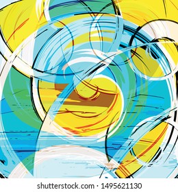 abstract color pattern in graffiti style quality illustration for your design