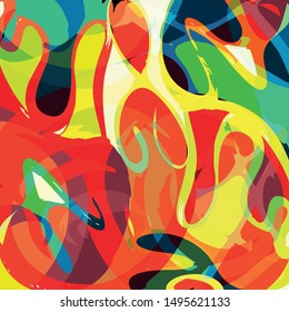 abstract color pattern in graffiti style quality illustration for your design