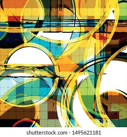 abstract color pattern in graffiti style quality illustration for your design