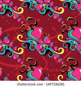 abstract color pattern in graffiti style Quality illustration for your design