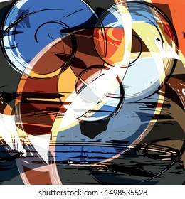 abstract color pattern in graffiti style Quality illustration for your design