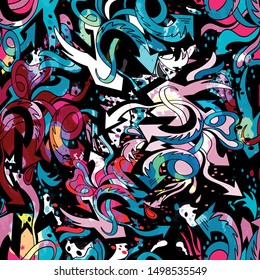 abstract color pattern in graffiti style Quality illustration for your design