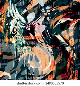 abstract color pattern in graffiti style Quality illustration for your design