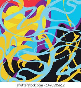 abstract color pattern in graffiti style Quality illustration for your design