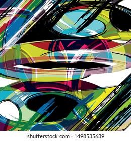abstract color pattern in graffiti style Quality illustration for your design