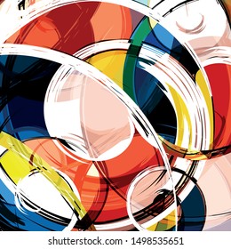 abstract color pattern in graffiti style Quality illustration for your design