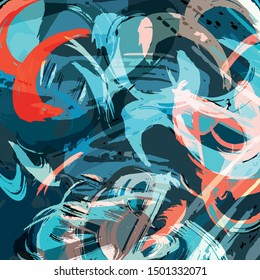 abstract color pattern in graffiti style Quality illustration for your design