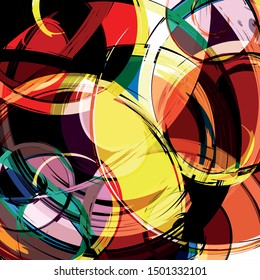 abstract color pattern in graffiti style Quality illustration for your design