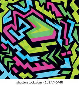abstract color pattern in graffiti style. Quality vector illustration for your design