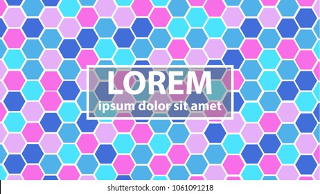 Abstract color pattern hexagon background vector.Modern design for your prints, cards, flyers, brochures, posters, banners, presentation etc.
