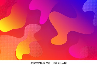 Patrón de color abstracto del fondo del gradiente líquido neón con formas geométricas modernas de fluido en movimiento dinámico