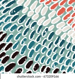 Abstract color pattern with ovals