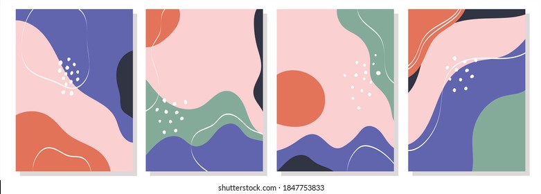 Abstract color pattern texture for doodle geometric background about nature. Vector template minimalist poster, pop art flyer, hipster style, wallpaper Art, print, web banner, template design,placards
