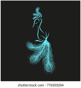 Abstract color peacock.