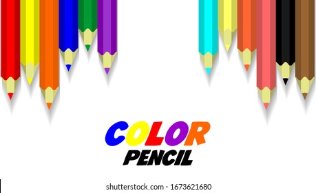 abstract color pencil vector illustration 