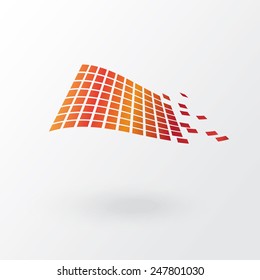 abstract color pixels tile floating