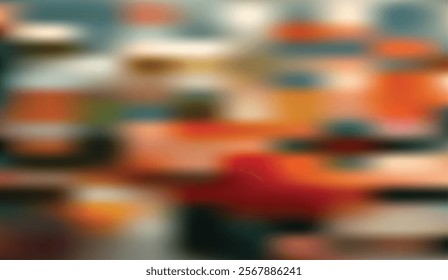 Abstract Color Play, A Blurred Tapestry of Earthy Tones and Muted Hues, Suggesting a Distant, Dreamlike Landscape or an Out-of-Focus Scene of Artistic Intent