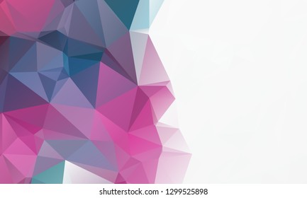 Abstract Color Polygon Background Design, Abstract Geometric Origami Style With Gradient - Vector