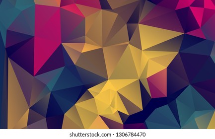 Abstract Color Polygon Background Design, Abstract Geometric Origami Style With Gradient - Vector