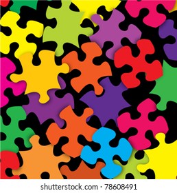 Abstract color puzzle scatter background