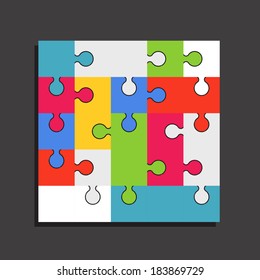 Abstract color puzzle template