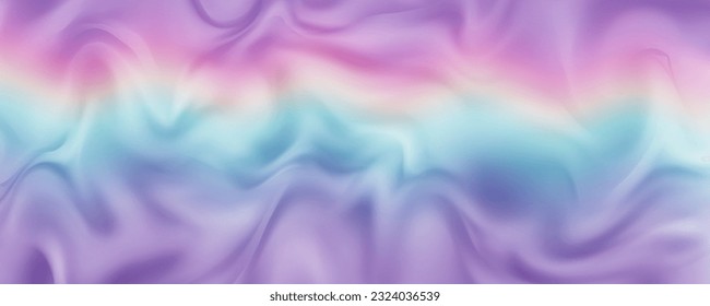 Abstract color rainbow gradient background. Wavy fluid liquid texture. Vibrant flow curved folds. Multicolor blurred vector wallpaper