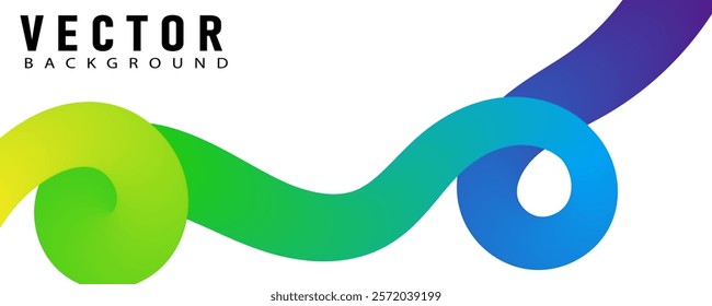 Abstract Color Rainbow Gradient Shapes Set. Vector Graphic with Wavy Lines in Bright Colors. Colorful Fluid Wave Pattern. Squiggly Design Elements.