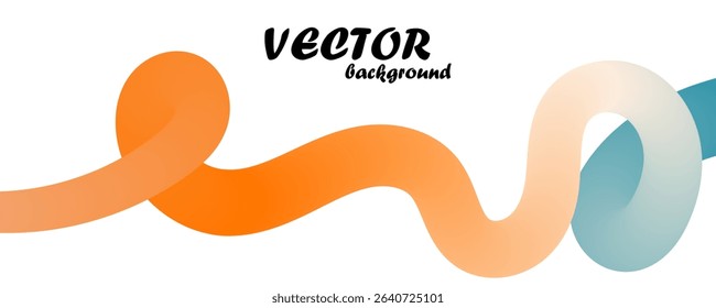 Abstract Color Rainbow Gradient Shapes Set. Vector Graphic with Wavy Lines in Bright Colors. Colorful Fluid Wave Pattern. Squiggly Design Elements.