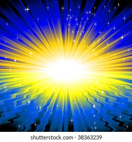 Abstract color rays banner.