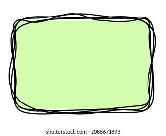 Abstract color rectangle as line drawing on white as background. Vector