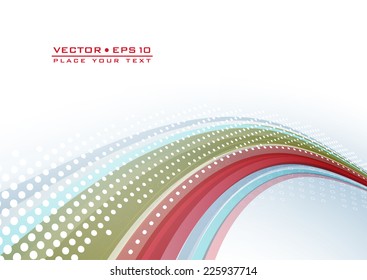 Abstract color retro background. Vector