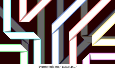 Abstract Color Ribbon Background Vector