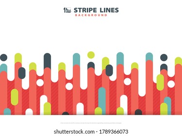 Abstract color round line pattern design artwork decoration background. Decorate for ad, poster, artwork, template design, print. illustration vector eps10